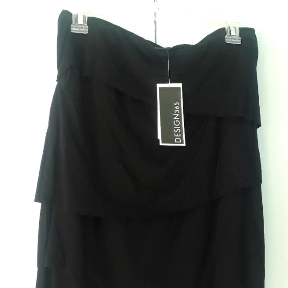 Midi skirt with layers elastic fabric by Design 365
